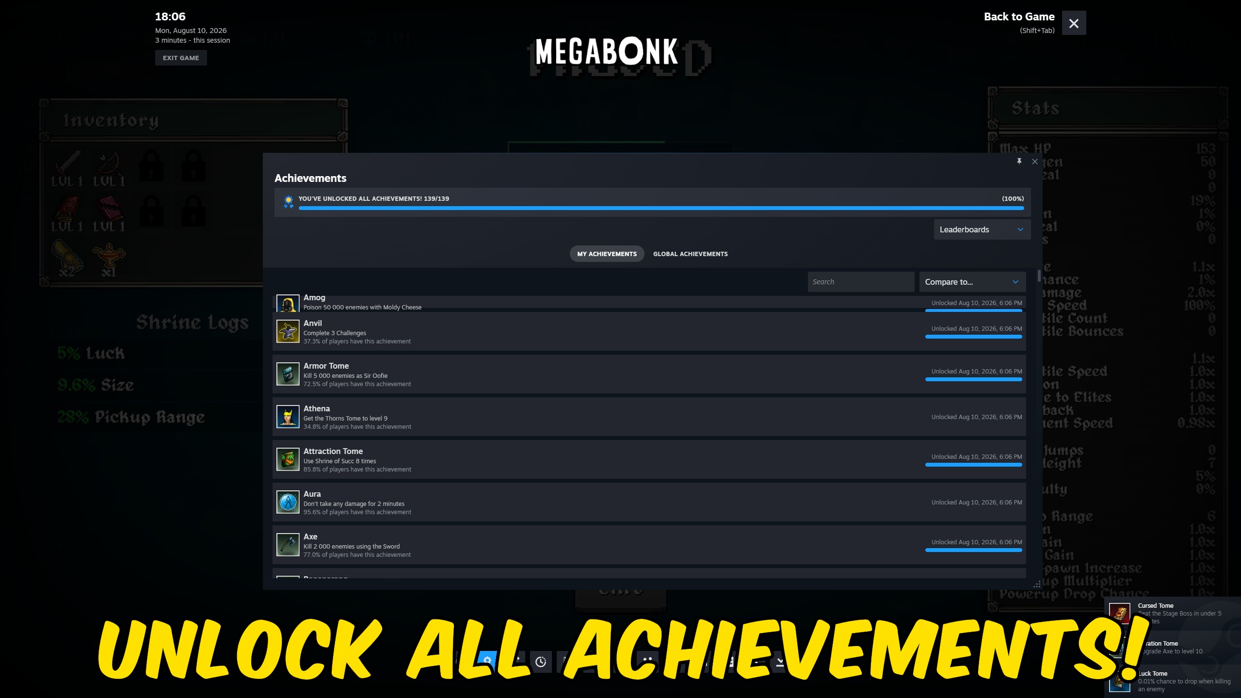 Megabonk — Achievement Unlocker (screenshot 2)